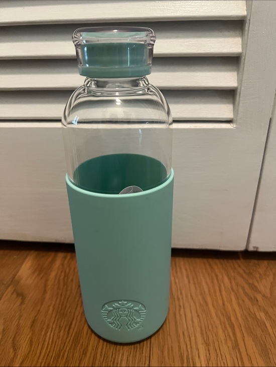 Starbucks Other - #2532*Starbucks Mint Green Glass Bottle with Silicone Sleeve and Clear Lid